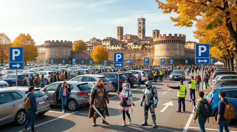 Lucca Comics 2026: nuovi parcheggi disponibili, aumenta la scelta per chi arriva in auto