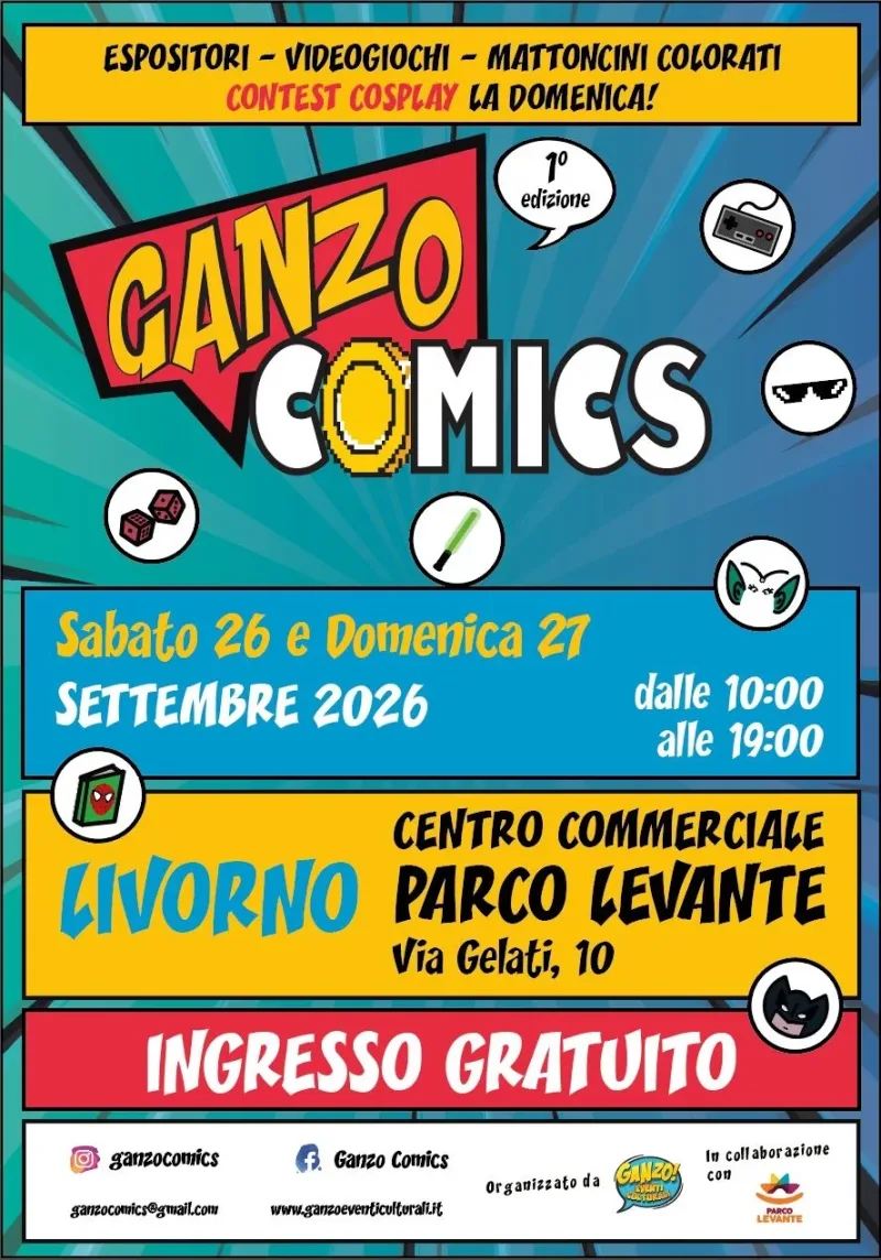 Ganzo Comics Livorno 2026 evento cosplay