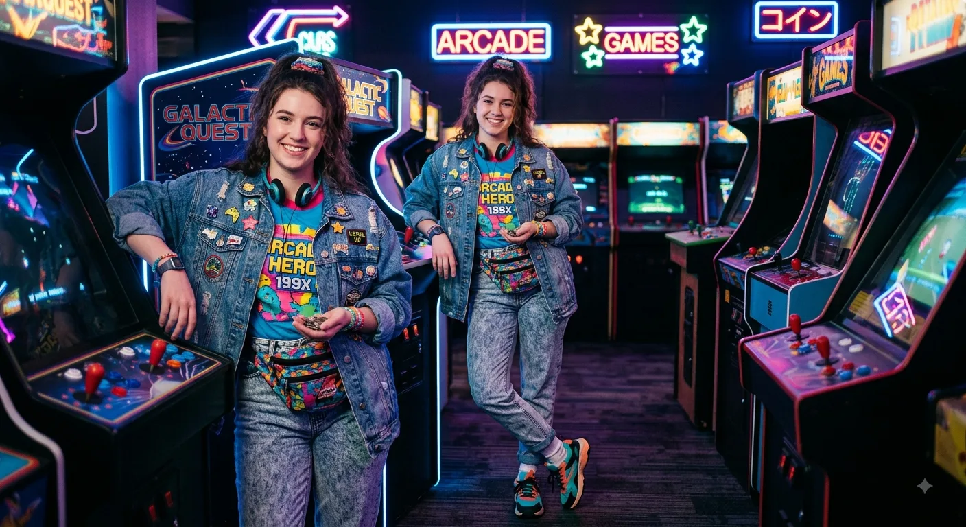 Arcade Paradise cosplay: il ritorno degli anni '90 tra outfit gamer vintage e sale giochi