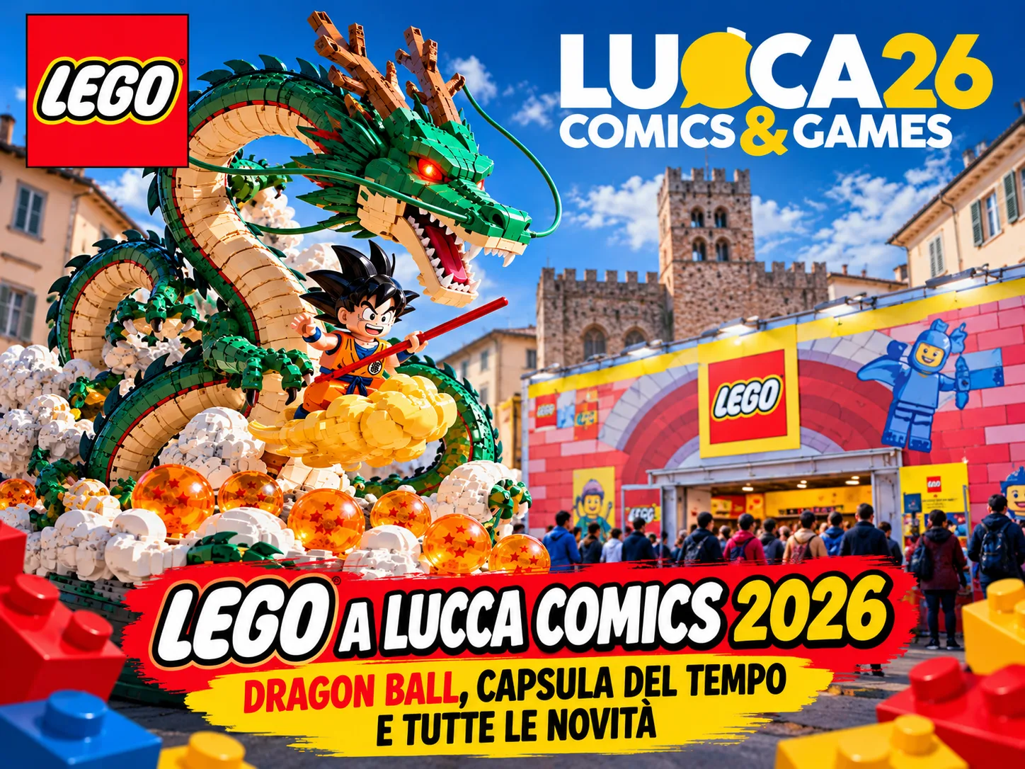 LEGO a Lucca Comics 2026: Dragon Ball, Capsula del Tempo e tutte le novità
